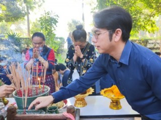 กิจกรรมทำบุญไหว้ศาลพ่อปู่พระภูมิเจ้าที่ ไหว้พระพุทธรูปประจำศาลาธรรม สถาบันถ่ายทอดเทคโนโลยีสู่ชุมชน สถาบันวิจัยและพัฒนา