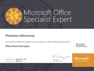 เข้ารับการฝึกอบรมและทดสอบมาตรฐาน Microsoft Office Specialist